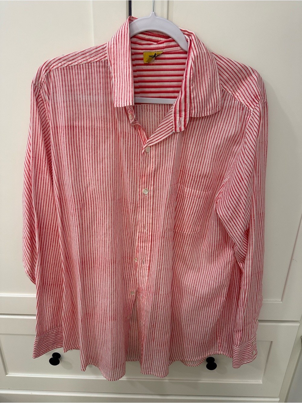 Roberta Roller Rabbit Pink and White Striped Button-Down Shirt
